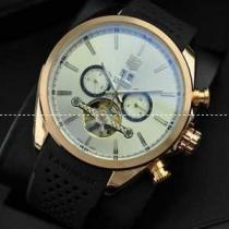 タグホイヤー【TAG HEUER】メンズ腕時計 Tourbillon トゥールビヨン 自動巻き　5針 ブラック ラバー
