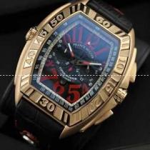 夜光効果あるFRANCK MULLER  フランクミュラー メンズ腕時計 日本製クオーツ 5針クロノグラフ 青文字盤