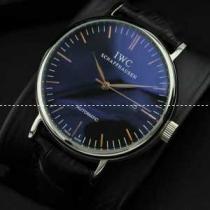 自動巻き 3針クロノグラフ IWC クオーツ メンズ腕時計　日付表示 青文字盤 サファイヤクリスタル風防