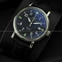 IWC クオーツ メンズ腕時計　日本製クオーツ 3針クロノグラフ 日付表示 夜光効果 青文字盤 38.68mm
