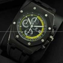 日本製クオーツ Audemars Piguetオーデマピゲ 腕時計 6針クロノグラフ 日付表示  BLACK