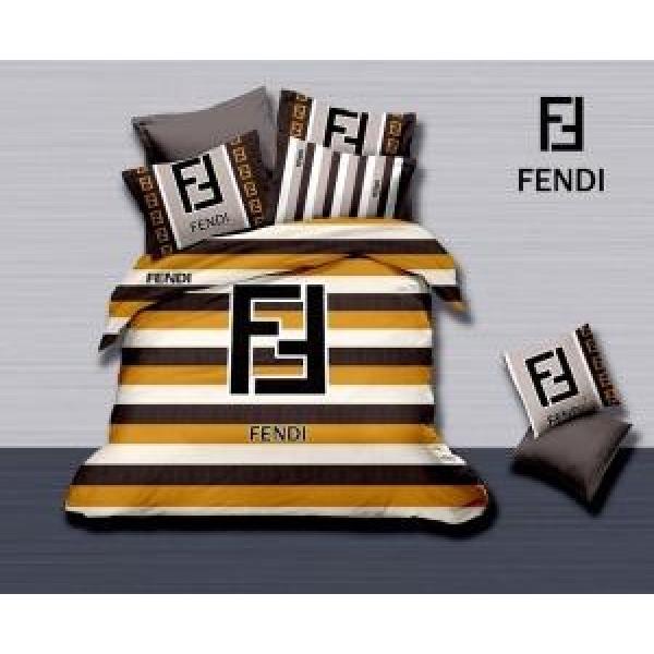 秋冬 FENDI フェンディ 2026 上質 ストライブ/ボーダー ベッドカバー セット 4点セット