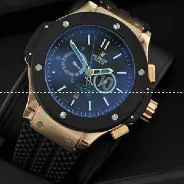 Hublotウブロ メンズ腕時計 自動巻き 5針クロノグラフ 日付表示 ラバー 46.08mm サファイヤクリスタル風防