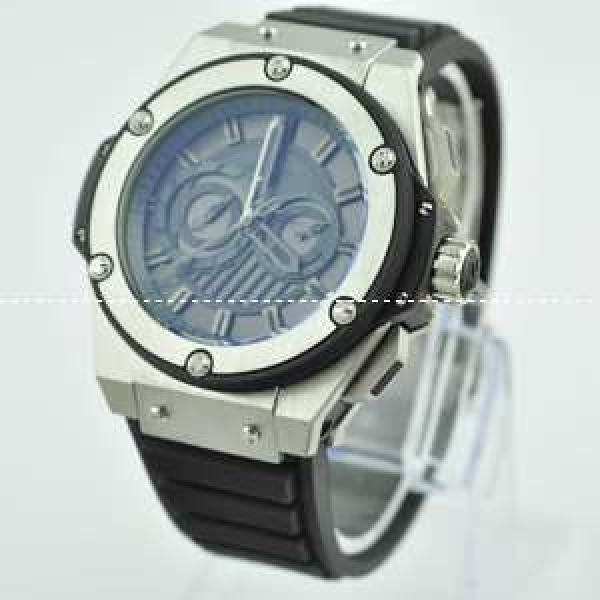 Hublotウブロ メンズ腕時計 日本製クオーツ 5針クロノグラフ 日付表示 52MM ラバー