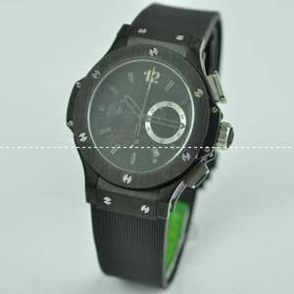 Hublotウブロ メンズ腕時計 日本製クオーツ 6針クロノグラフ 日付表示  ラバー 41MM
