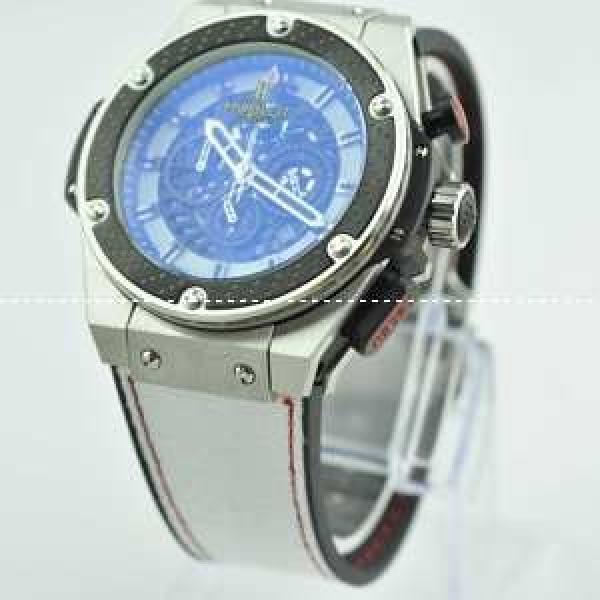 Hublotウブロ メンズ腕時計 日本製クオーツ 6針クロノグラフ 日付表示 52MM ラバー