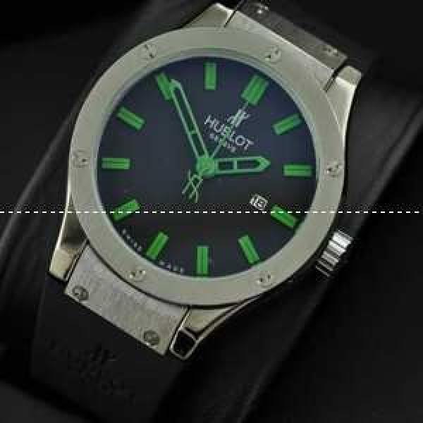 自動巻き Hublotウブロ メンズ腕時計 日付表示 3針クロノグラフ ラバー