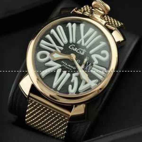 ガガミラノ腕時計 GaGaMILANO 日本製クオーツ ステンレス ベルト インデックス サファイヤクリスタル風防