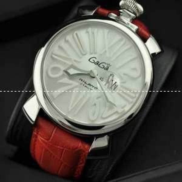 ガガミラノ腕時計 GaGaMILANO 日本製クオーツ サファイヤクリスタル風防 レザー 男性用腕時計