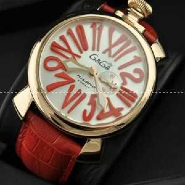 ガガミラノ腕時計 GaGaMILANO 日本製クオーツ マヌアーレ クロノ 48 SS(PVD) ステンレス 男性用腕時計 クォーツ