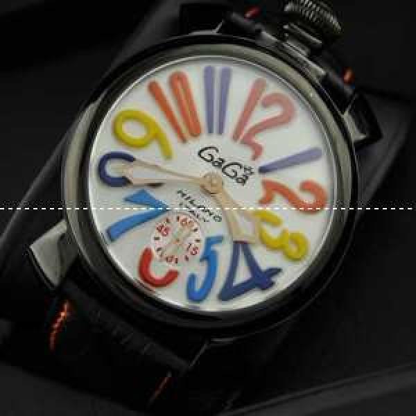 ガガミラノ腕時計 GaGaMILANO ホワイト文字盤　 手巻 レザー