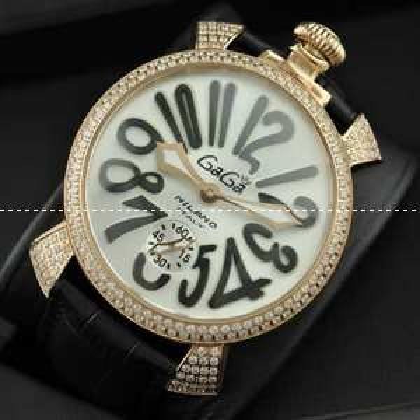 GaGaMILANO ガガミラノ腕時計 自動巻き　2針 機械式（手巻き）/夜光効果 ダイヤベゼル