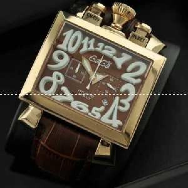 ガガミラノ腕時計 日本製クオーツ GaGaMILANO  サファイヤクリスタル風防  5針 クロノグラフ/日付表示/夜光効果