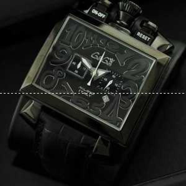 ガガミラノ腕時計 日本製クオーツ GaGaMILANO   5針 クロノグラフ/日付表示/夜光効果 サファイヤクリスタル風防