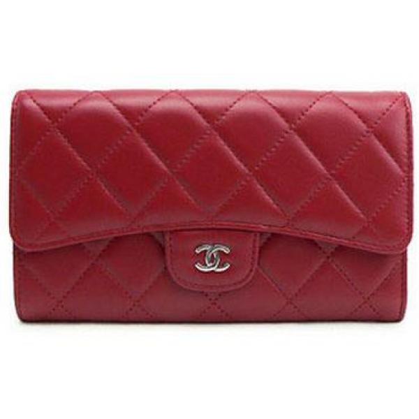 CH 財布 通販－三つ折りフラップ長財布 ココマーク キルティングレザー