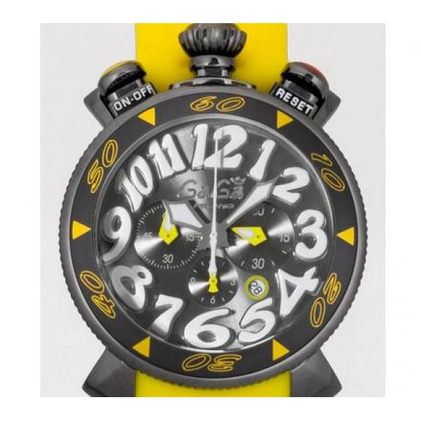 使いに活躍するガガミラノコピー クロノ48mm クォーツ 6054.6 イエローラバーデイリー腕時計