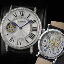 半自動卷  CARTIER カルティエ 男性用腕時計 日本製クオーツ 2針  4...
