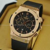 Hublotウブロ メンズ腕時計 日本製クオーツ 5針クロノグラフ 日付表示  ラバー 44MM シルバー