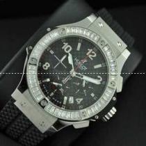 Hublotウブロ メンズ腕時計 日本製クオーツVK 日付表示 サファイヤクリス...