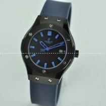 日本製クオーツ 3針クロノグラフ Hublotウブロ 女性用腕時計 日付表示 サ...