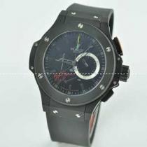 Hublotウブロ メンズ腕時計 日本製クオーツ 6針クロノグラフ 日付表示 サ...