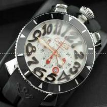 ガガ ミラノクロノ 48mm SS(PVD) ブラック文字盤/黒インデックス ク...