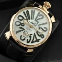 GaGaMILANO ガガミラノ腕時計 日本製クオーツ  ブラック インデックス...