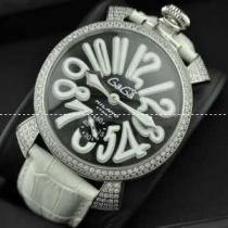 GaGaMILANO ガガミラノ腕時計 日本製クオーツ 自動巻き　2針 ホワイト...