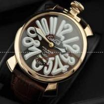GaGaMILANO ガガミラノ腕時計 日本製クオーツ マルチカラーインデックス  2針 機械式（手巻き）/夜光効果