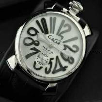 GaGaMILANO ガガミラノ腕時計 日本製クオーツ ホワイト ケース  ブラ...