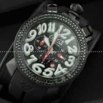 ガガミラノ腕時計 GaGaMILANO 日本製クオーツ ブラック ケース ホワイ...