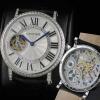 半自動卷  CARTIER カルティエ 男性用腕時計 日本製クオーツ 2針  44mm  メンズ腕時計