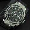 Hublotウブロ メンズ腕時計 日本製クオーツVK クロノグラフ 日付表示 サファイヤクリスタル風防 ダイヤベゼル ラバー