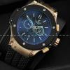 Hublotウブロ メンズ腕時計 自動巻き 5針クロノグラフ 日付表示 ラバー 46.08mm サファイヤクリスタル風防