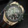 Hublotウブロ メンズ腕時計 日本製クオーツ 4針クロノグラフ 日付表示 サファイヤクリスタル風防 43.3MM
