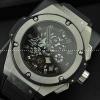 Hublotウブロ メンズ腕時計 日本製クオーツ 5針クロノグラフ 日付表示 ゴールド 44.8MM