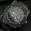 Hublotウブロ メンズ腕時計 日本製クオーツ 5針クロノグラフ 日付表示 ゴールド 44.8MM ブラック
