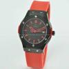 日本製クオーツ 3針クロノグラフ Hublotウブロ 女性用腕時計 日付表示 34MM ブラック ラバー