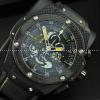日本製クオーツ Hublotウブロ メンズ腕時計 5針クロノグラフ 44.8MM ブラック