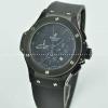 Hublotウブロ メンズ腕時計 日本製クオーツ 6針クロノグラフ 日付表示 サファイヤクリスタル風防 44MM ラバー BLACK