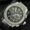 日本製クオーツ Hublotウブロ メンズ腕時計 6針クロノグラフ 日付表示 45MM