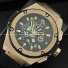 日本製クオーツ Hublotウブロ メンズ腕時計 5針クロノグラフ 日付表示 ゴールド 44.8MM