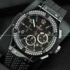 スイスムーブメンノ7750 Hublot ウブロ メンズ腕時計 自動巻き 6針 ダイヤベゼル セラミック  44.5MM ラバー BALCK