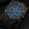 自動巻き 5針 Hublotウブロ メンズ腕時計 日付表示 サファイヤクリスタル風防 BLACK ラバー