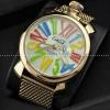 ガガミラノ腕時計 GaGaMILANO マヌアーレ クロノ 48 SS(PVD) マルチカラーインデックス