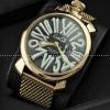ガガミラノ腕時計 GaGaMILANO 日本製クオーツ ステンレス ベルト インデックス サファイヤクリスタル風防