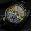 ガガミラノ腕時計 GaGaMILANO ブラック文字盤　 自動巻き レザー