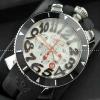 ガガ ミラノクロノ 48mm SS(PVD) ブラック文字盤/黒インデックス クォーツ ラバー