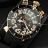 GaGaMILANO ガガミラノ腕時計 日本製クオーツ　6針 ブラック ベルト ステンレス ケース