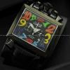 ガガミラノ腕時計 日本製クオーツ GaGaMILANO  サファイヤクリスタル風防  5針 クロノグラフ/日付表示/夜光効果 マルチカラーインデックス